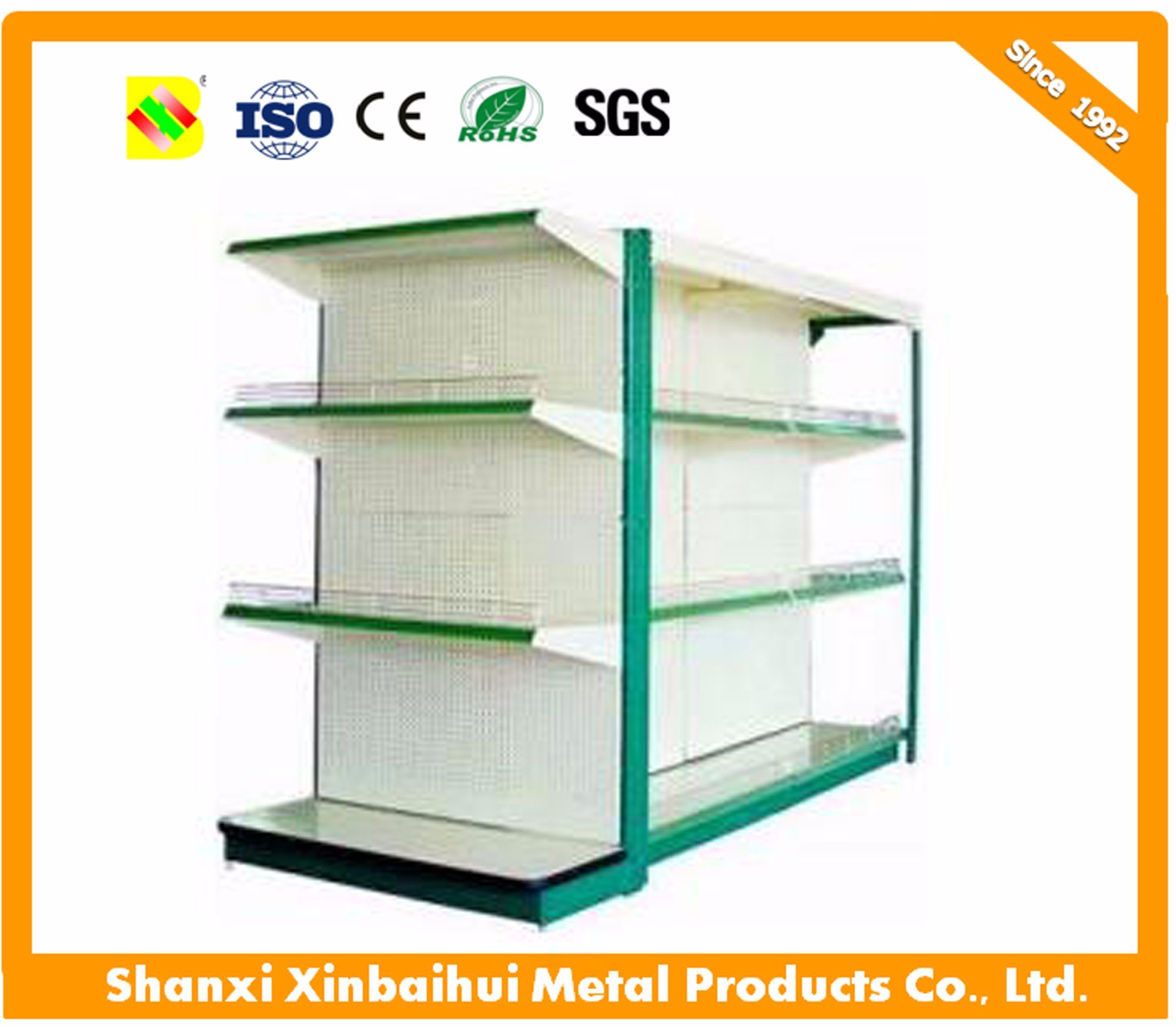 Supermarket Gondola Shelving with Ce