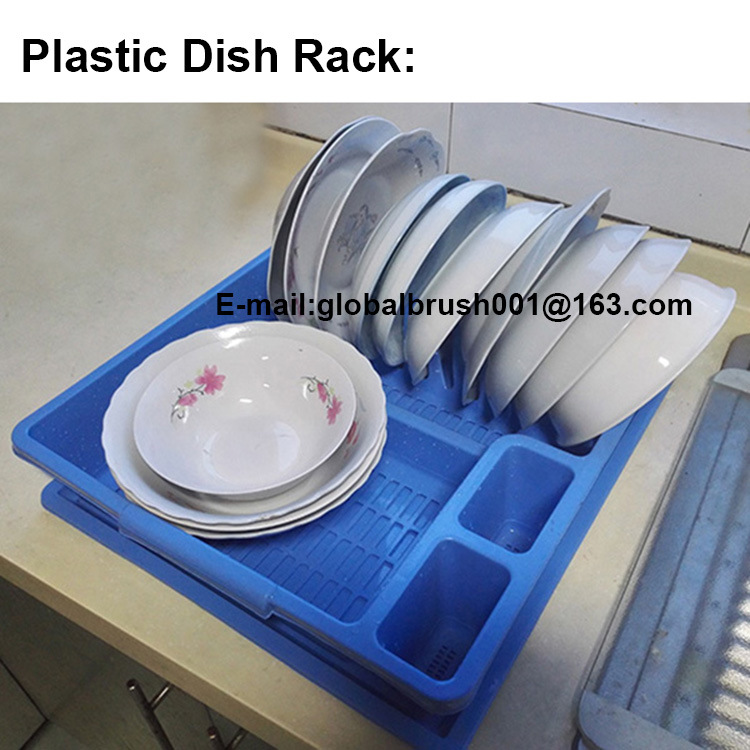 Kitchen Cleaning Food Grade Plastic Color Dish Drying Rack