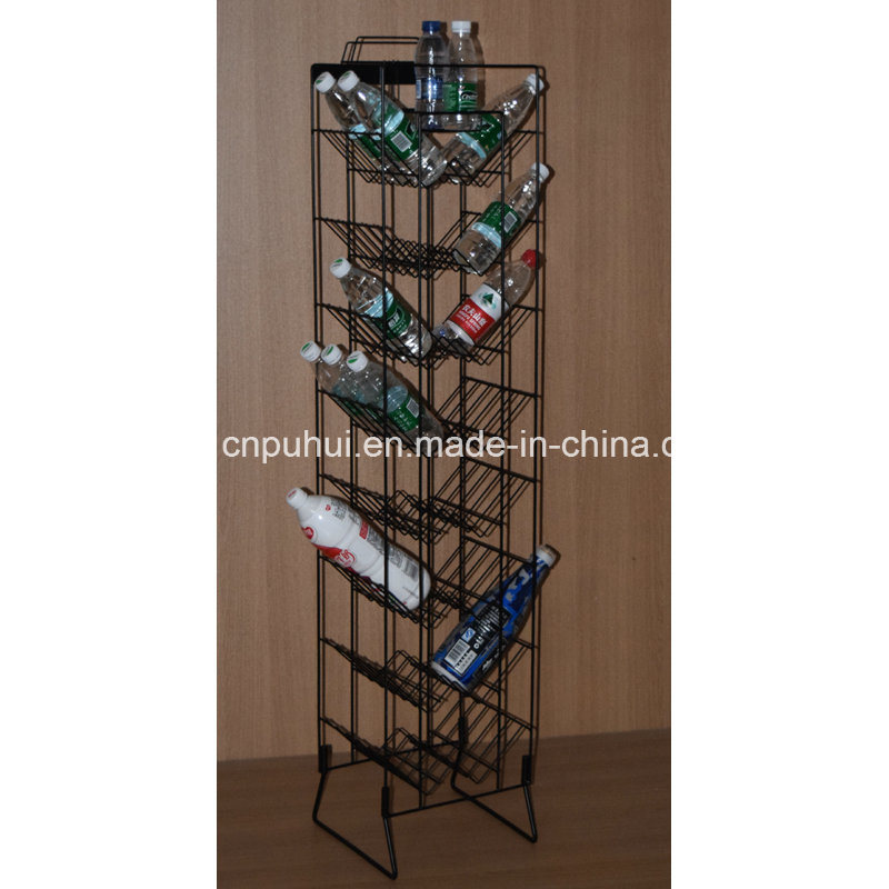 Metal Floor Bottles Display Rack (PHY1058F)