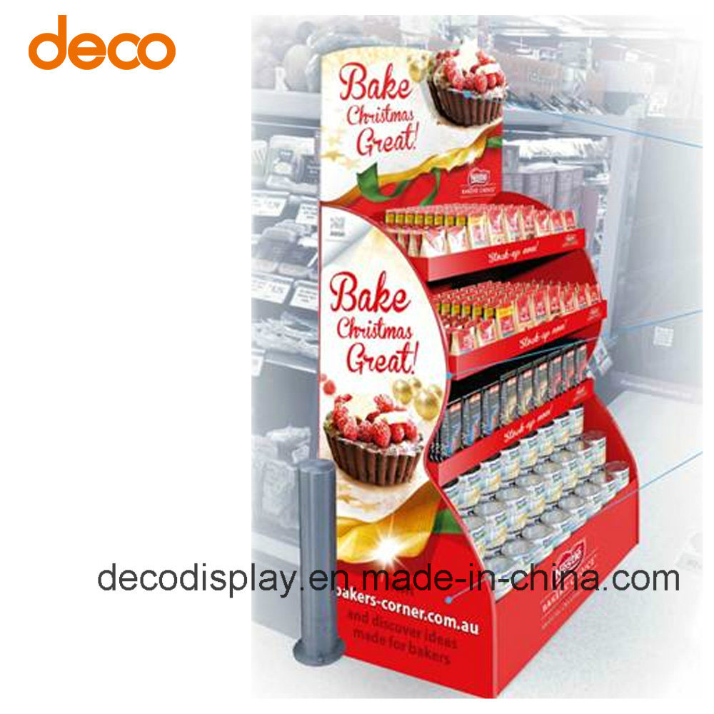 Corrugated Cardboard Tiered Beverages Display Shelf