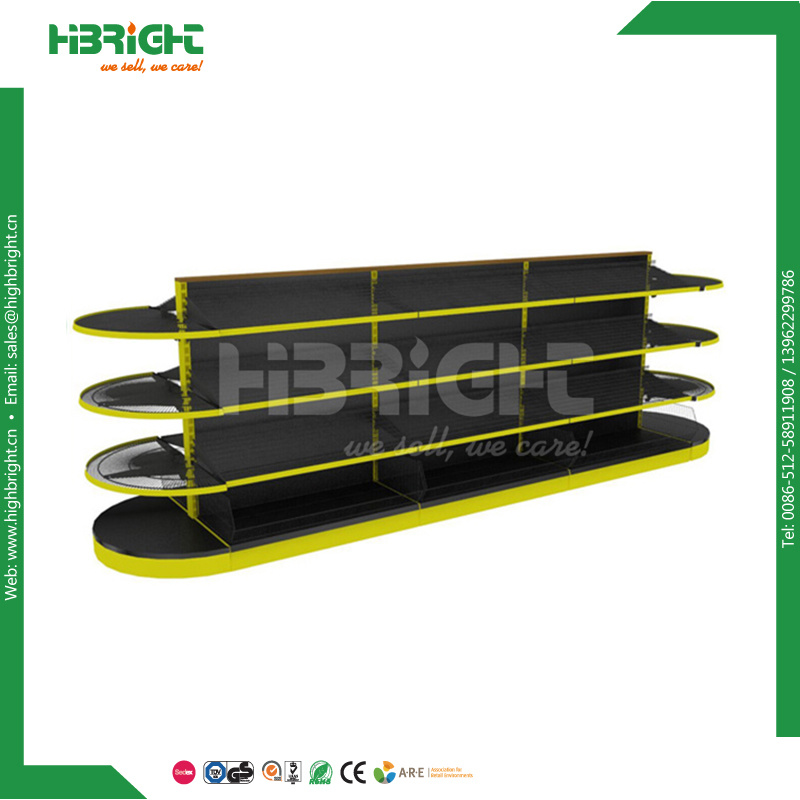 Round Metal Peforated Supermarket Standard Shelving