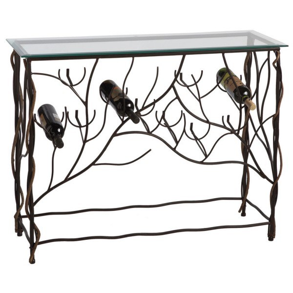 Decoration Wine Holder with Glass Desk