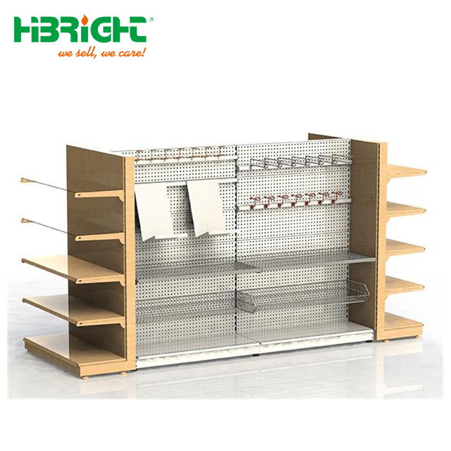 Retail Store Metal Wood Supermarket Shelf Store Display Racks