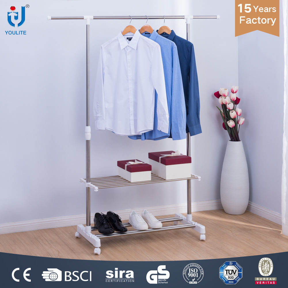 New Design Single Pole Telescopic Clothes Hanger Movable