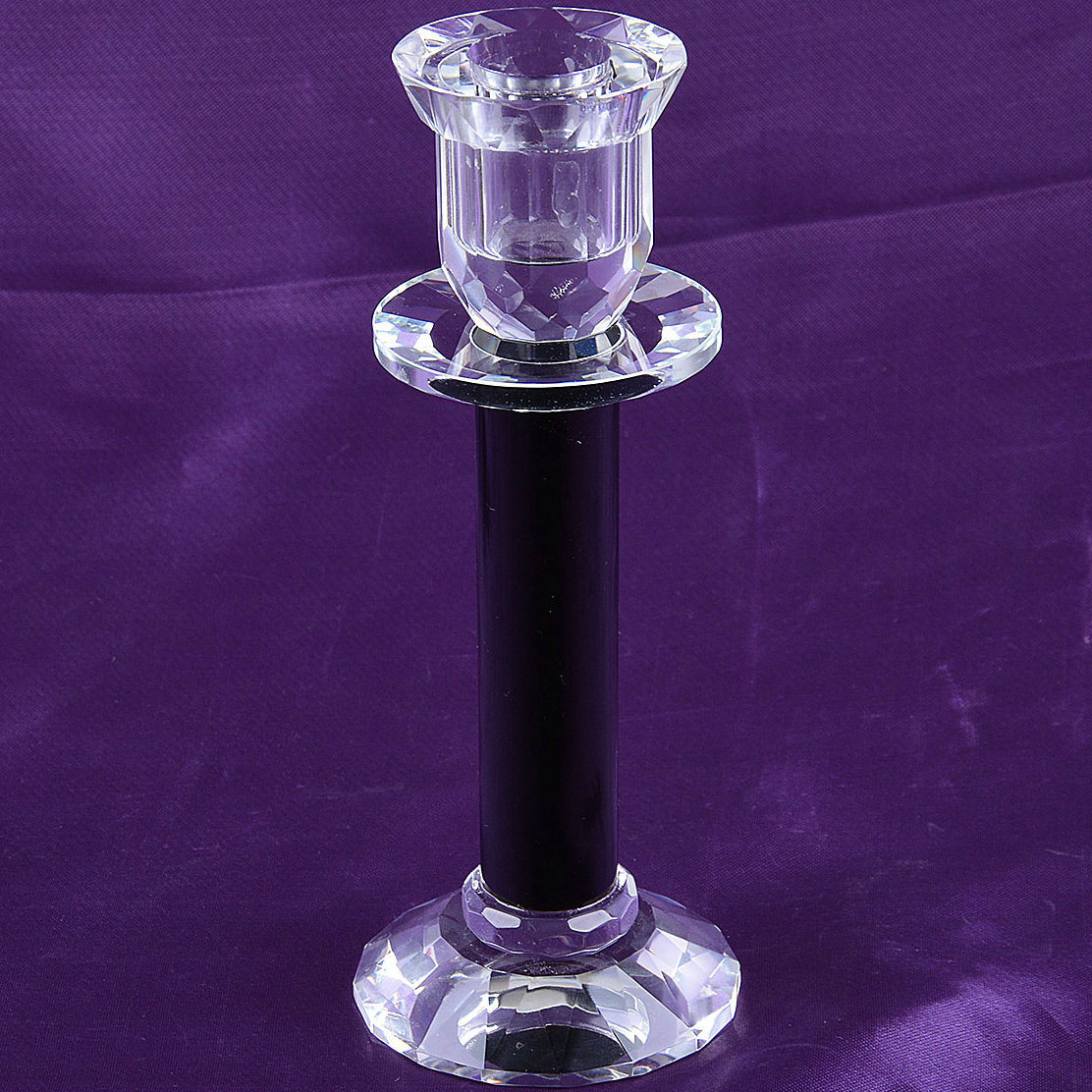 Black Crystal Candle Holder for Decoration