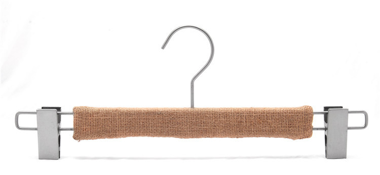 Linen Wrapper Hanger with Metal Trousers Clips (YLFBLN-03)