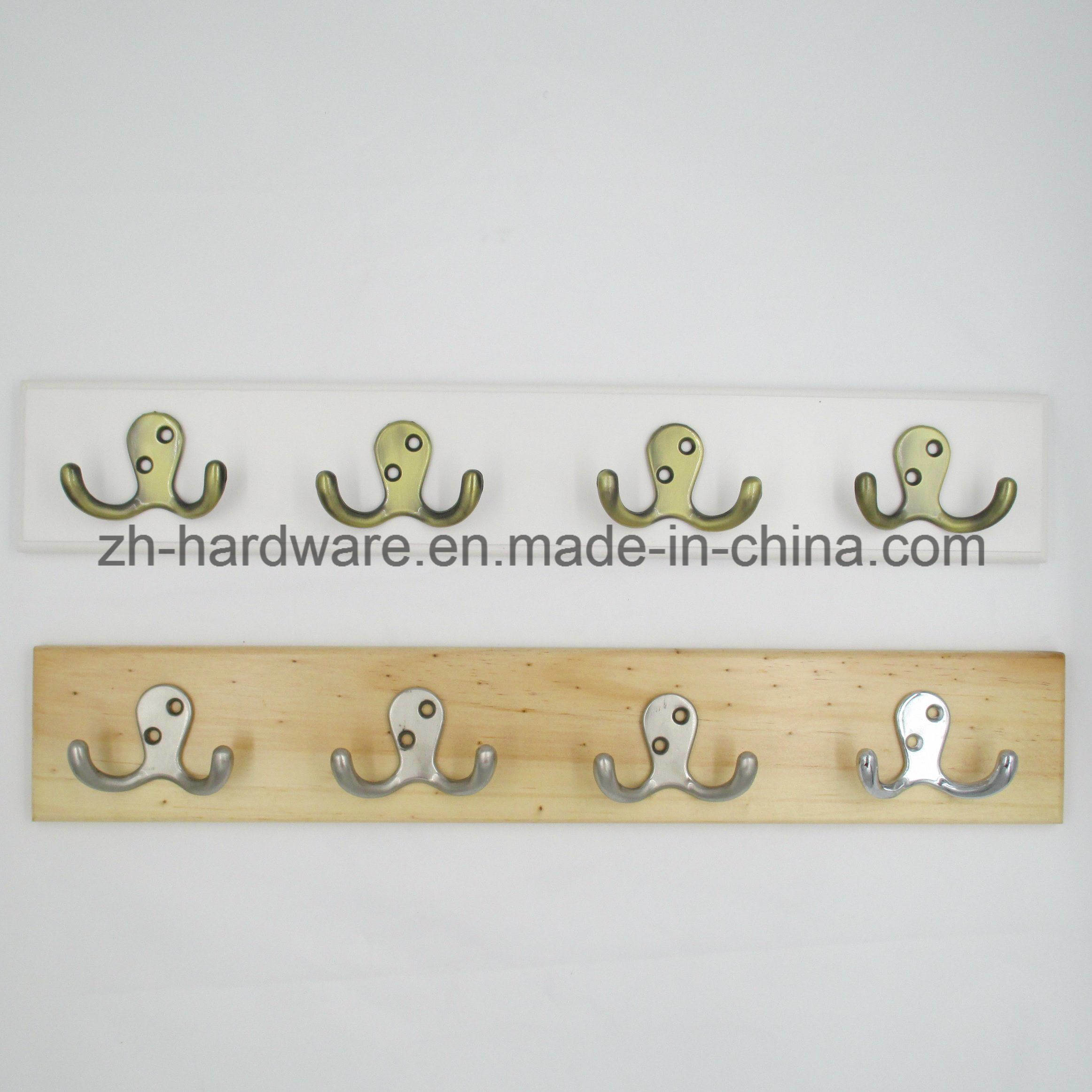 High-Grade Beautiful Clothes Hook Wooden & Metal Board Hook (ZH-7005)