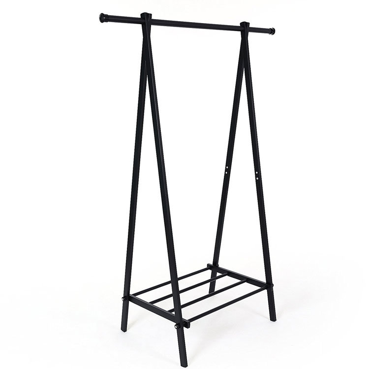 Stable Metal Clothes Rack with Storage Shelf