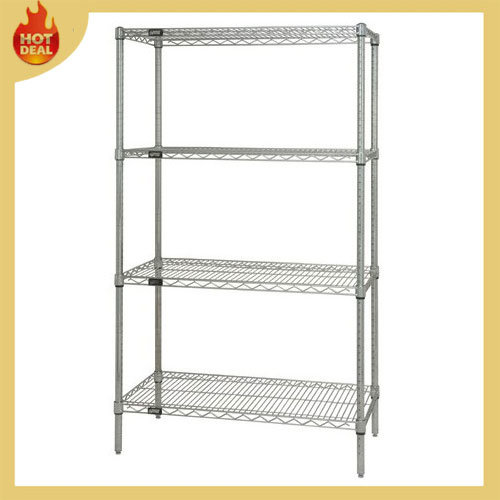 4 Layers Chrome Display Wire Shelving, Metal Steel Shelves, Storage Rack