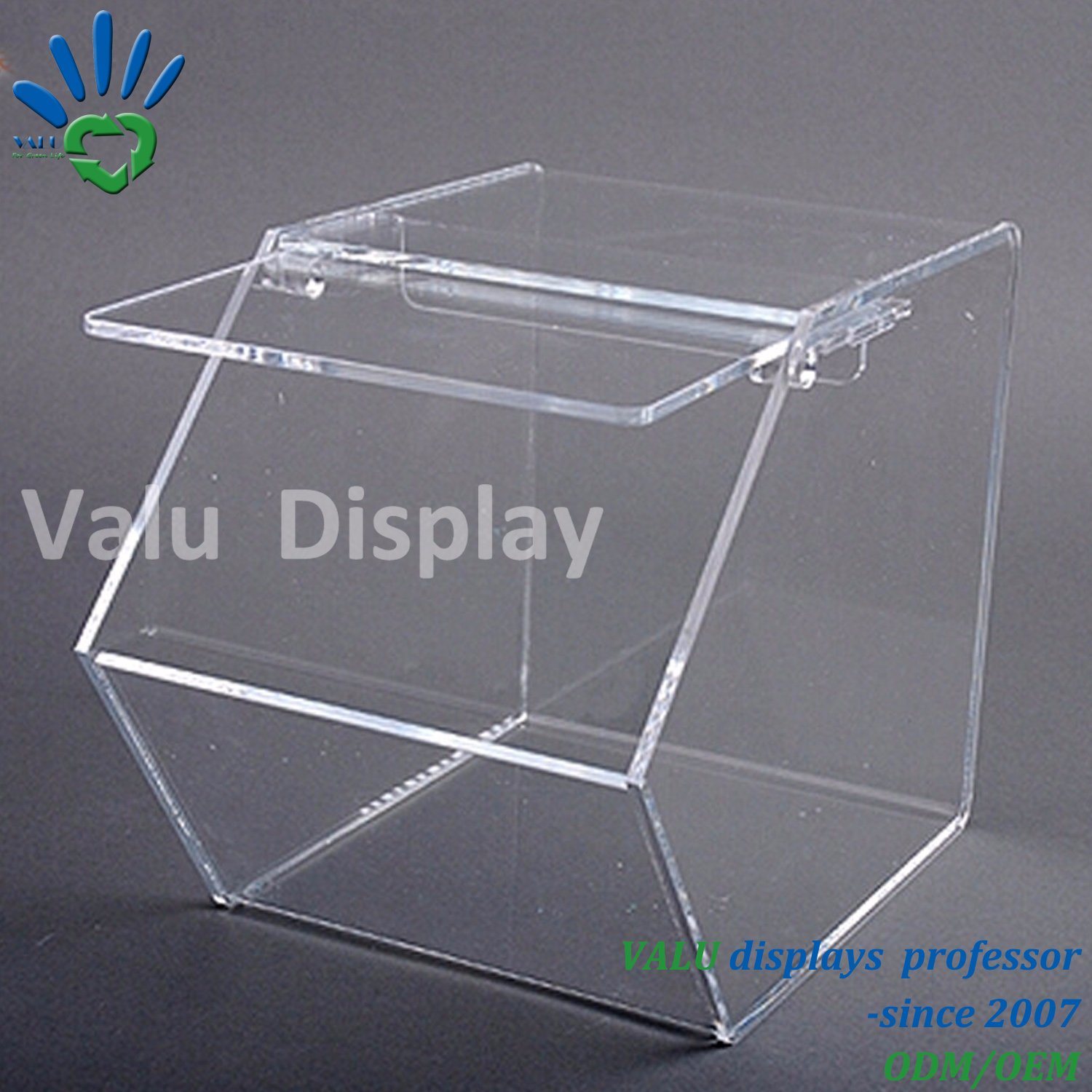 Countertop Clear Acrylic Bulk Candy Dispenser Box with Plastic Scoop Holder