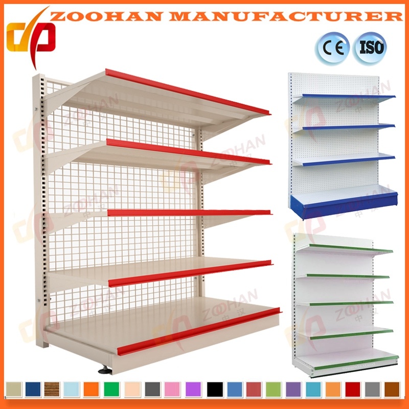 Supermarket Steel Display Shelf with Wire Mesh Shelves (Zhs127)