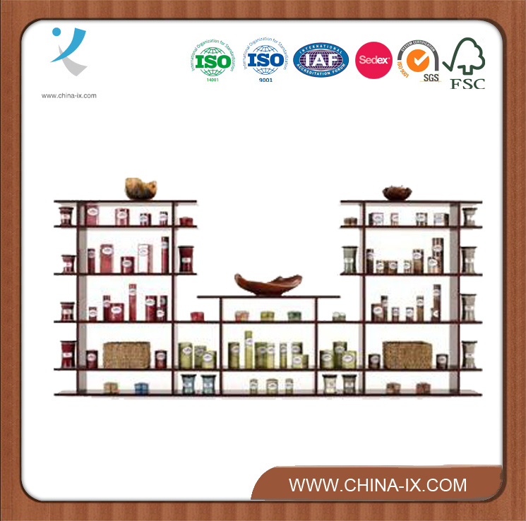 Customized 9' Wide Free Standing Shop Display Shelf