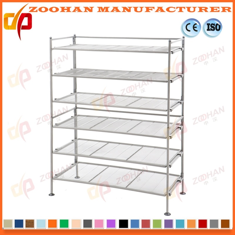 Adjustable Metal Chrome Shoe Storage Rack Wire Shelving Unit (Zhw136)