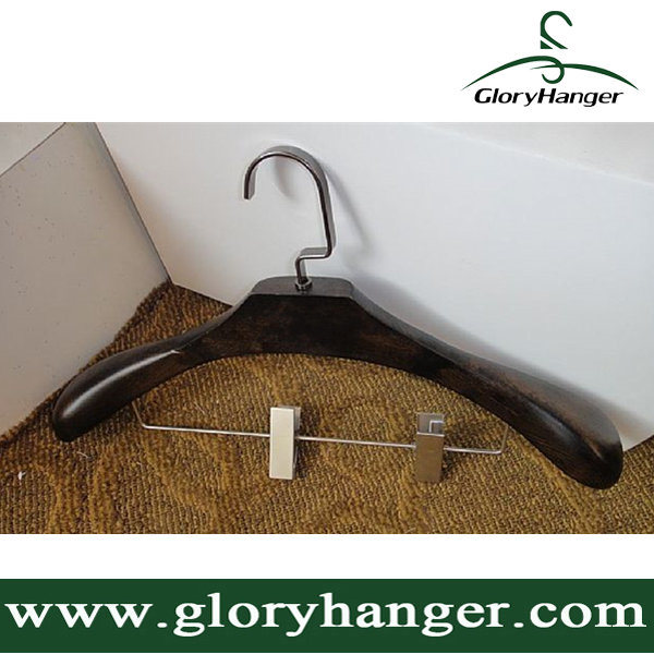 Brown Luxury Wooden Hanger with Matel Hook