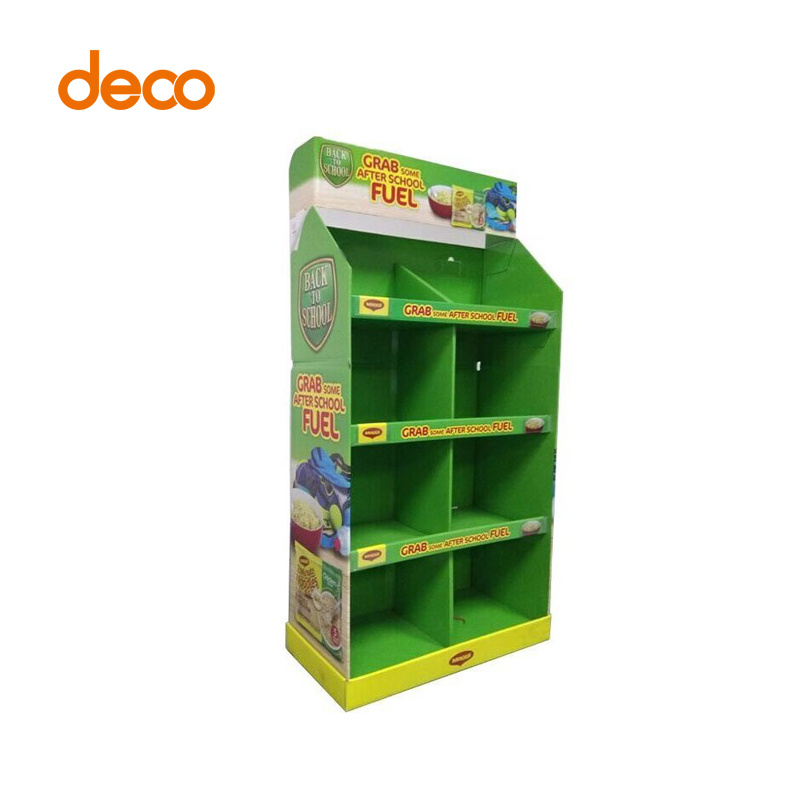 China environmental Cardboard Paper Floor Display Shelf