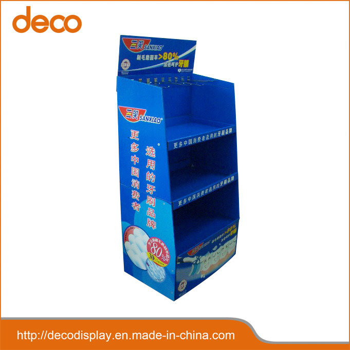 Cardboard Floor Display Stand Pop Tower Display Shelf for Retail