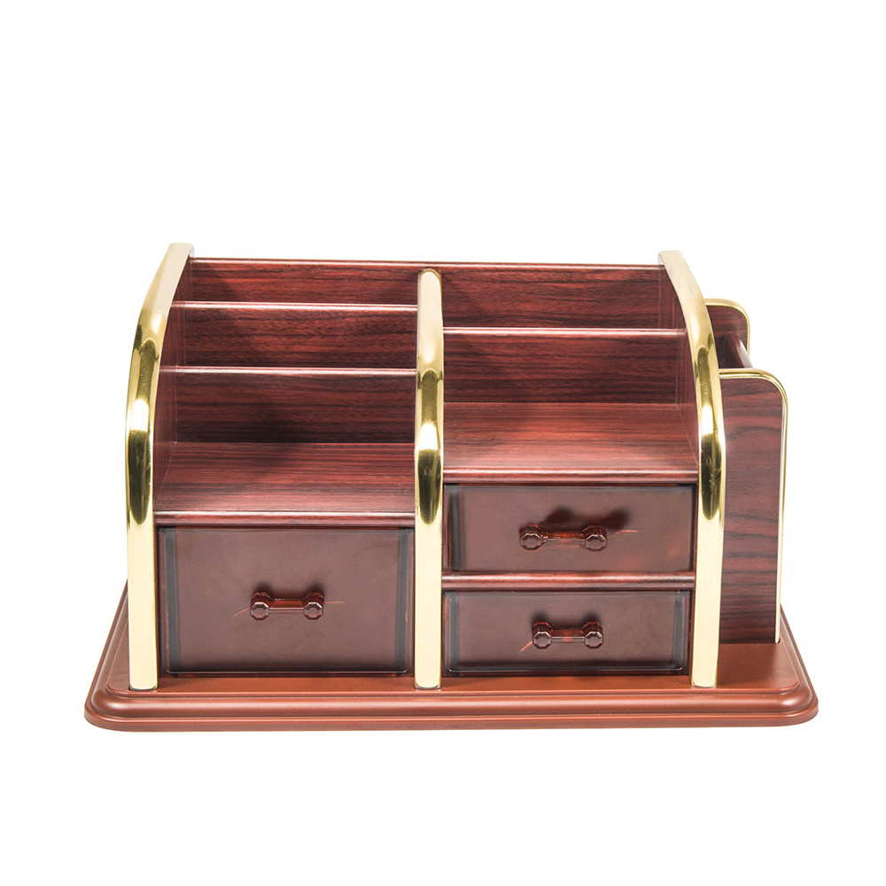 Multi Functional Wooden Desk Organizer with 3 Drawers