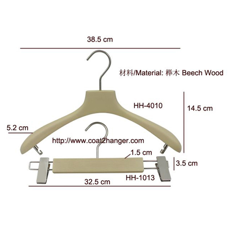 Beige Wooden Clothes Hanger for Women