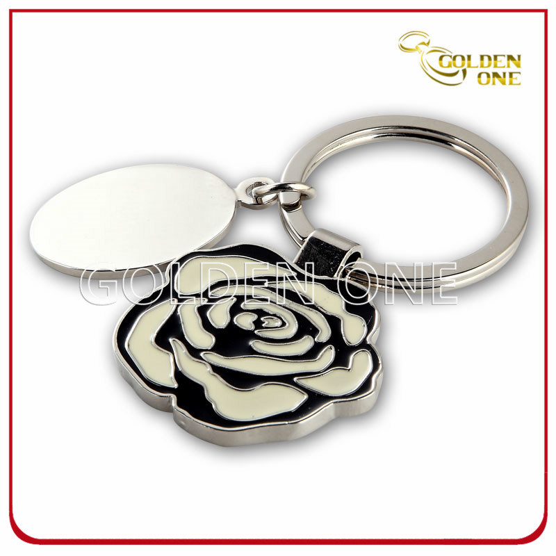 Custom Flower Shape Soft Enamel Metal Keychain