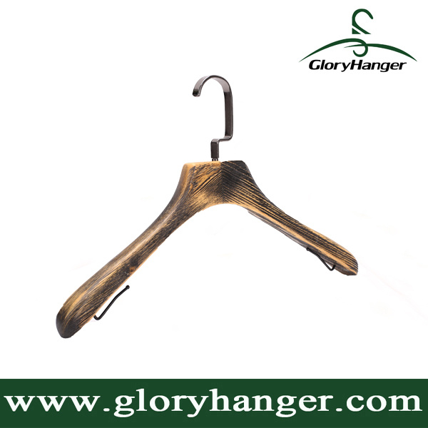 Customerized Fashion Oak Wood Coat Hanger for Display (GLWH383)