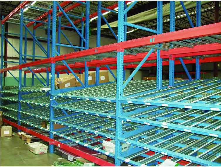 Heavy Duty Flow Through Rack for Warehouse Storage