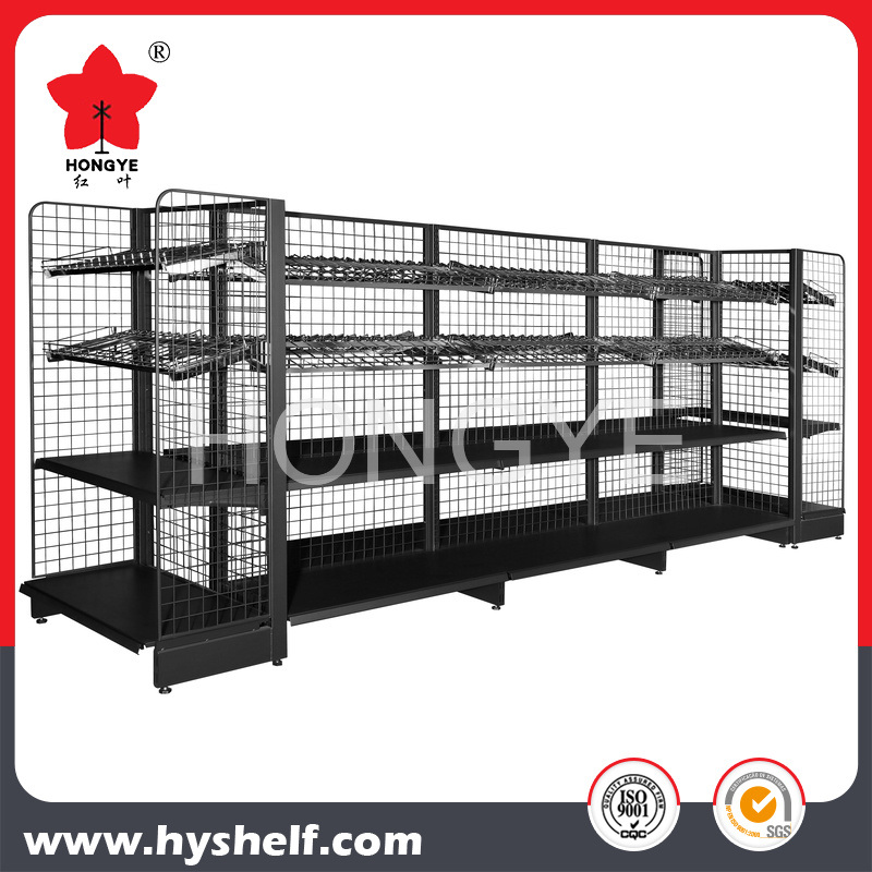 Wire Mesh Supermarket Gondola Shelf