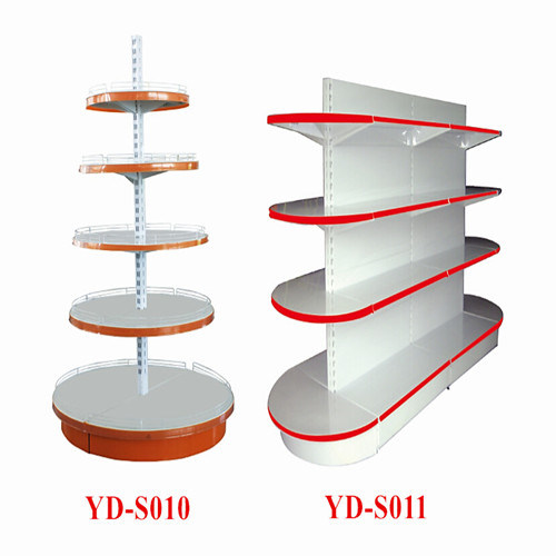 Supermarket Half Round Metal Gondola Display Shelf