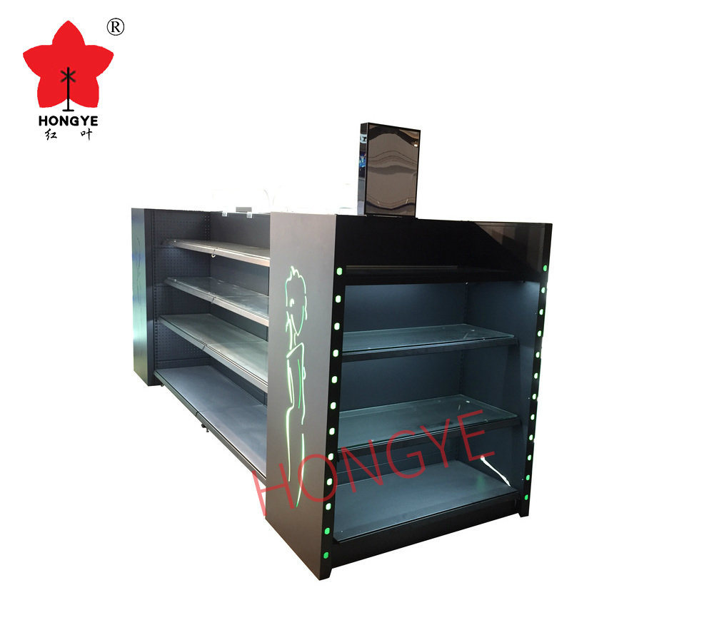 Lighted Box Style Cosmetic Island Supermarket Display Shelf (HY-A11)