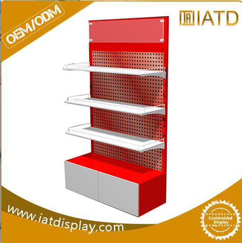 3 Tier Metal Floor Standing Engine Oil Display Stand