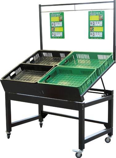 Supermarket Steel Vegetable and Fruit Display Rack