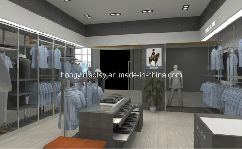 Wooden Veneer Female Clothes Shop Design, Shopfitting