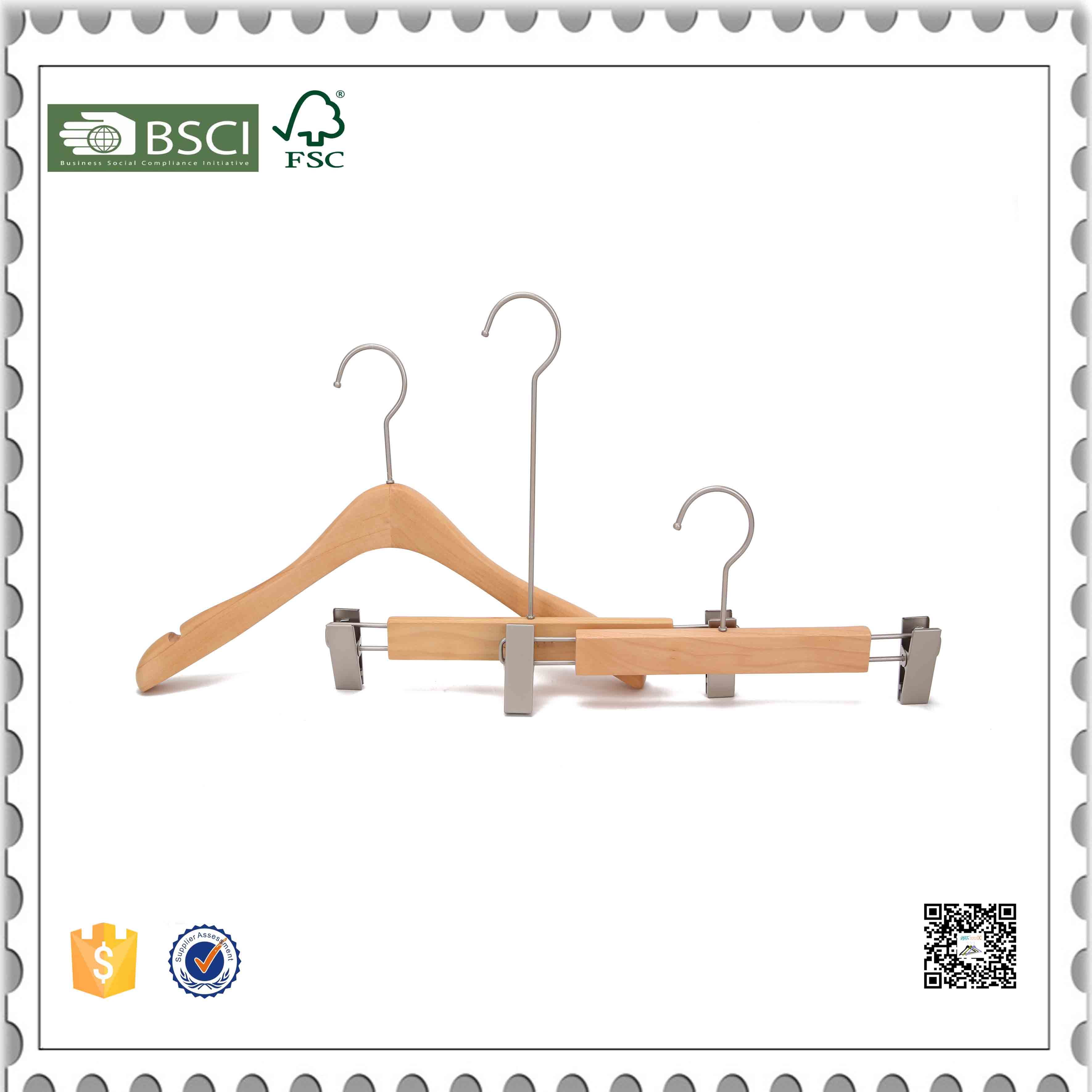 Luxury Wooden Pants Hanger Wooden Suit Hanger for Clothes Shop Display