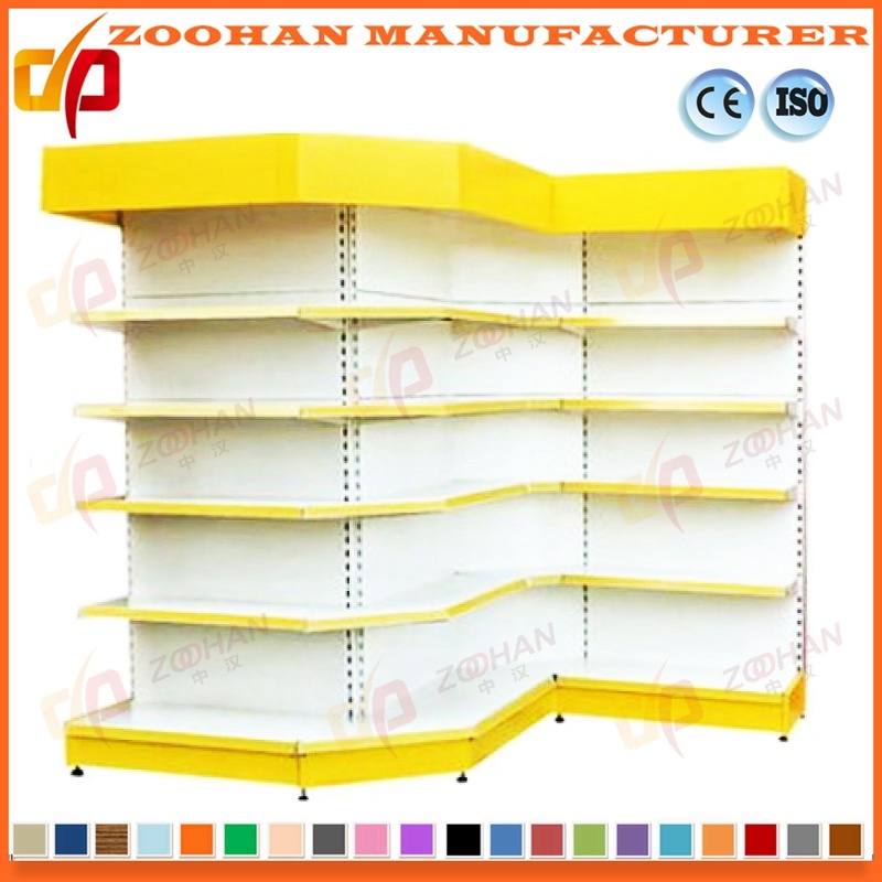 Flat Back Panel Corner Wall Shelf Unit for Supermarke (Zhs336)