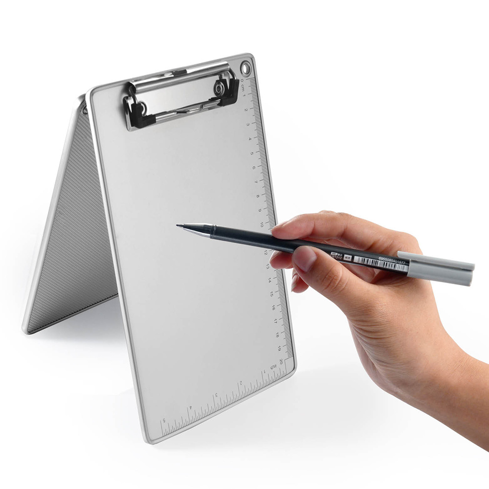 Preminum Metal A4 Silver Color Clipboard for Office Writing Pad