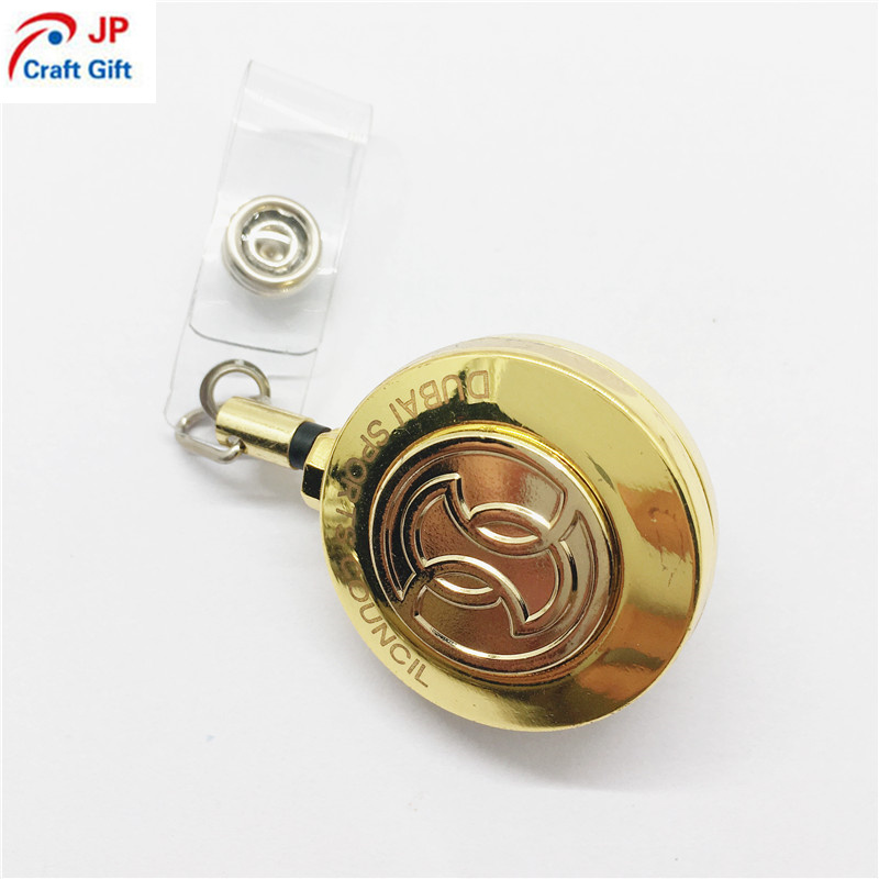 Customized Hot Sale Round Gold Keychain
