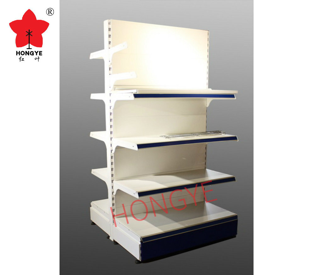 Retail Convenient Shop Double Side Gondola Supermarket Shelf (HY-102)