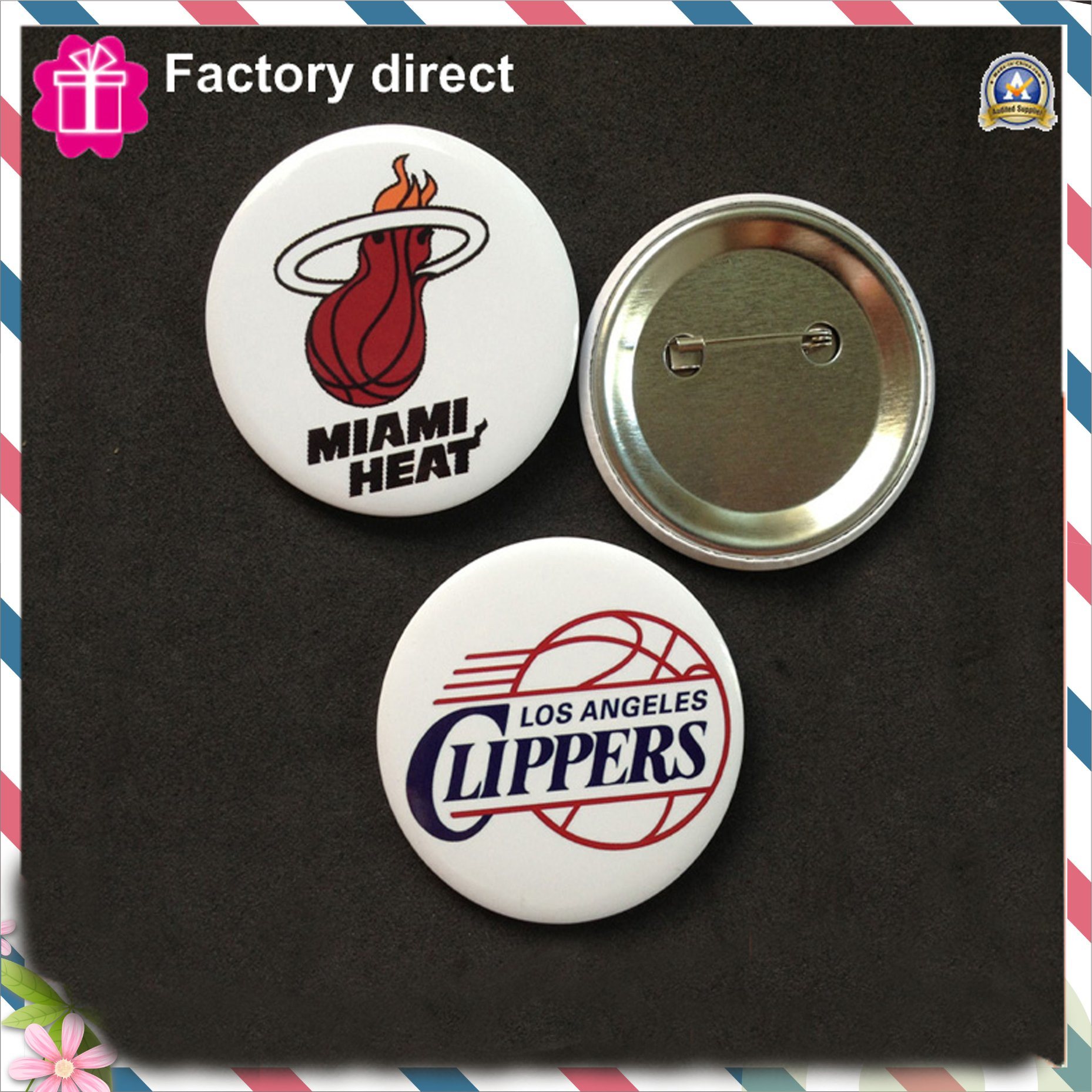 Good Selling Quality Metal Pin Button Badge for Clothing