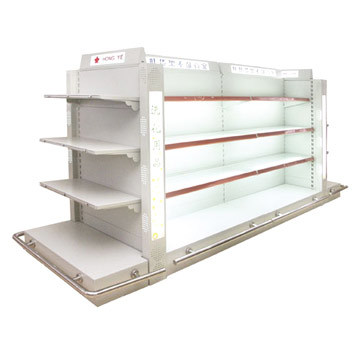 Lotion Display Metal Gondola Shelf with LED Light (HY-16)