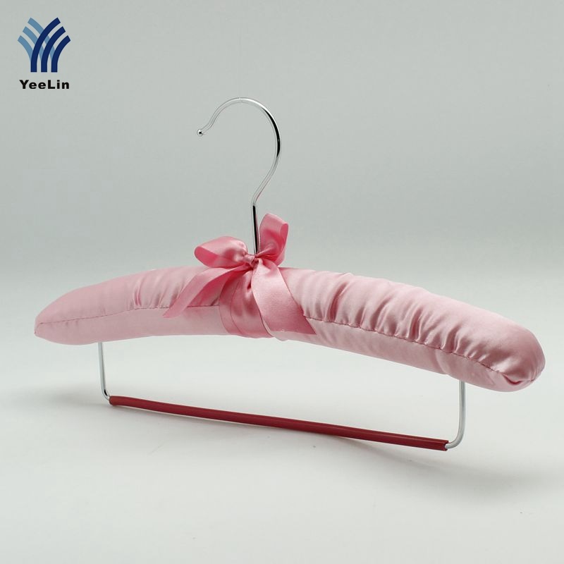 Yeelin Pink Satin Padded Hanger Kids Size Cloths Hanger