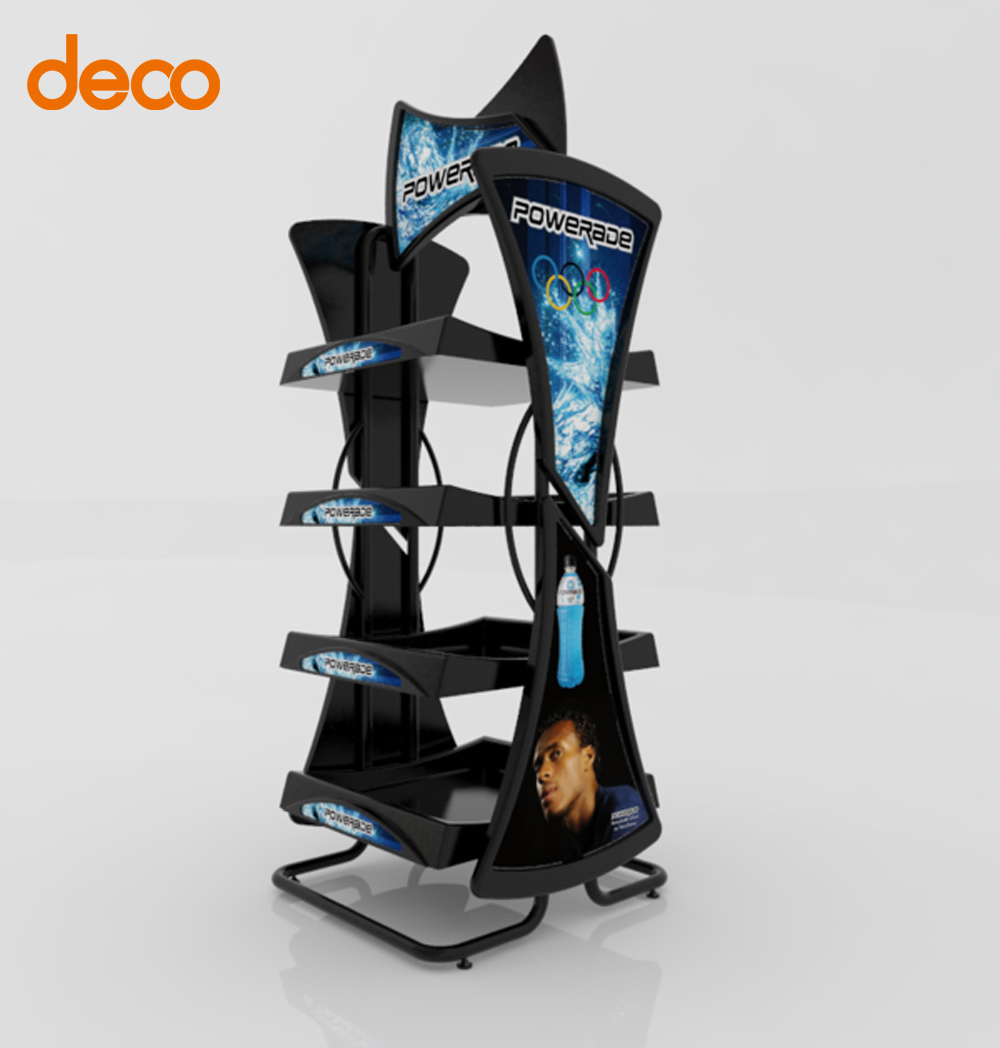 Paper Floor Display Cardboard Corrugated Display Rack for Exhibition