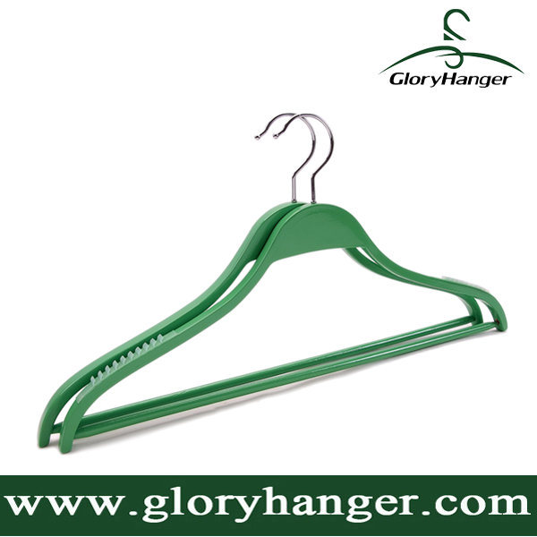 Wholesale Practical Anti Skid Wooden Clothes Hanger with Pant Bar