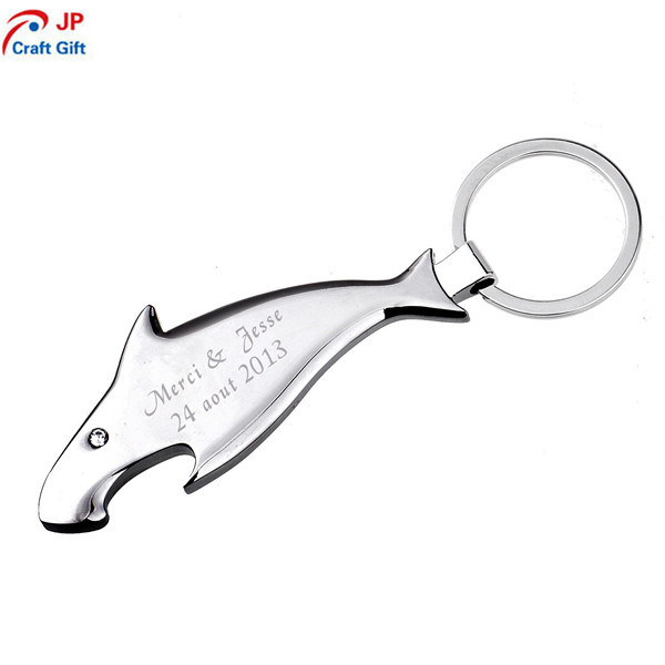 Customized Hot Sale Fish Shape Metal Keyring