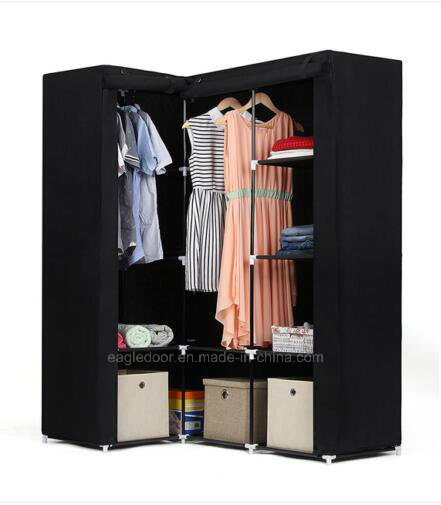 Modern Simple Wardrobe Household Fabric Folding Cloth Ward Storage Assembly King Size Reinforcement Combination Simple Wardrobe (FW-53)