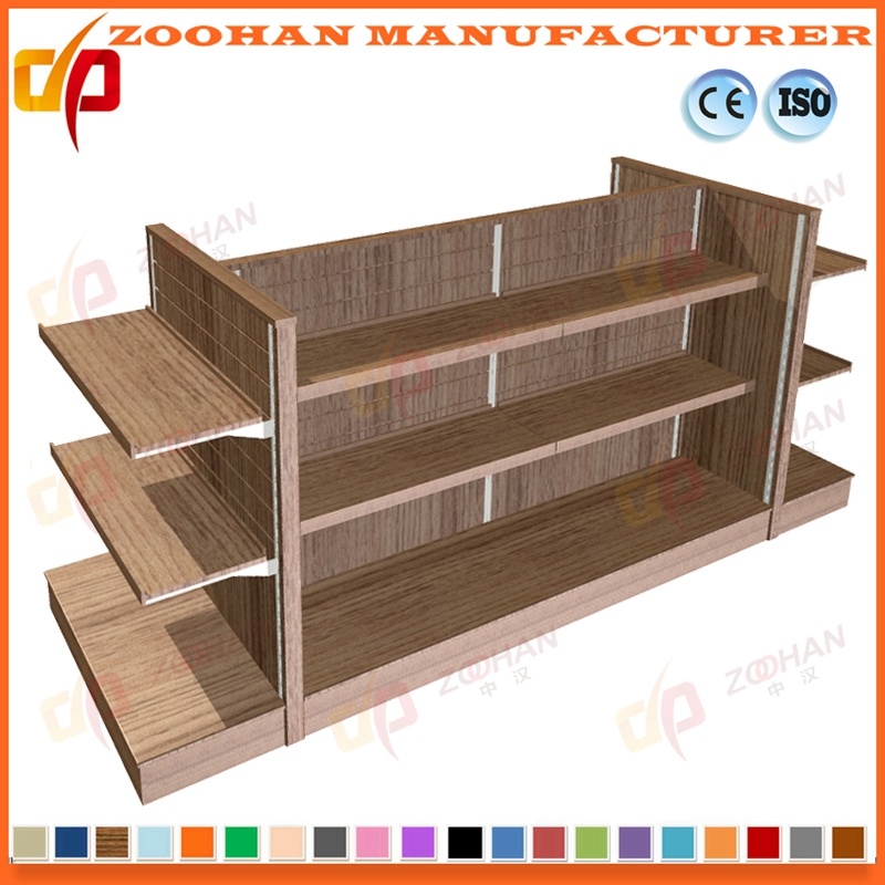 Double Sided Departmental Store Racks Supermarket Gondola Display Shelf (Zhs306)