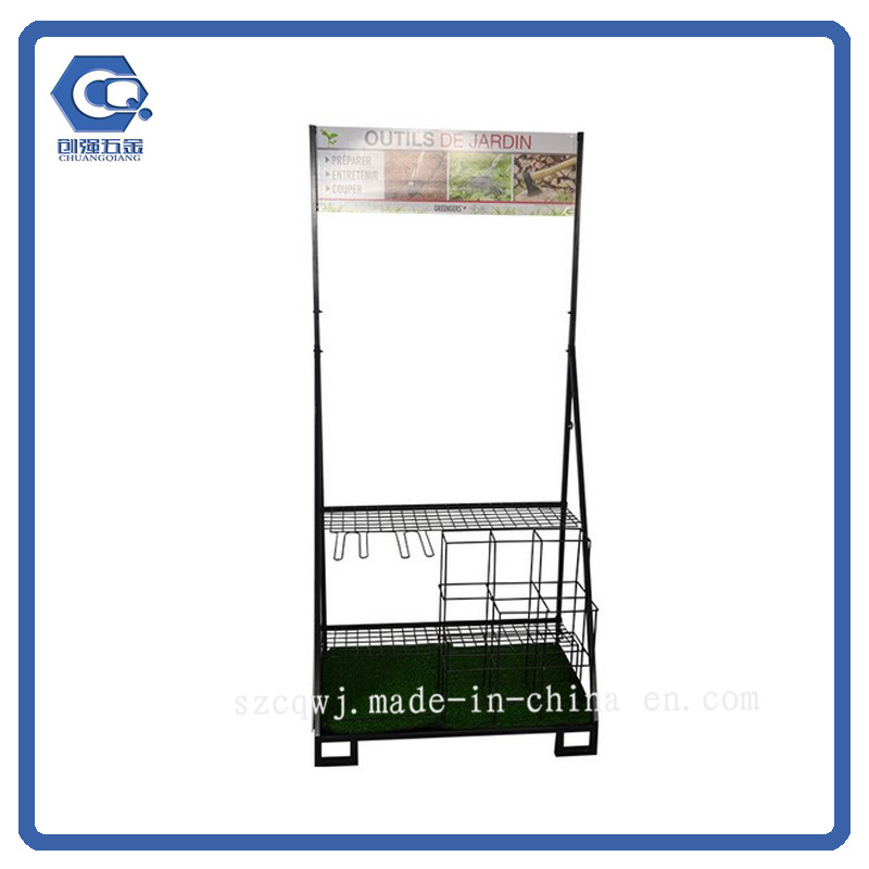 Flooring Metal Broom Display Rack for Store