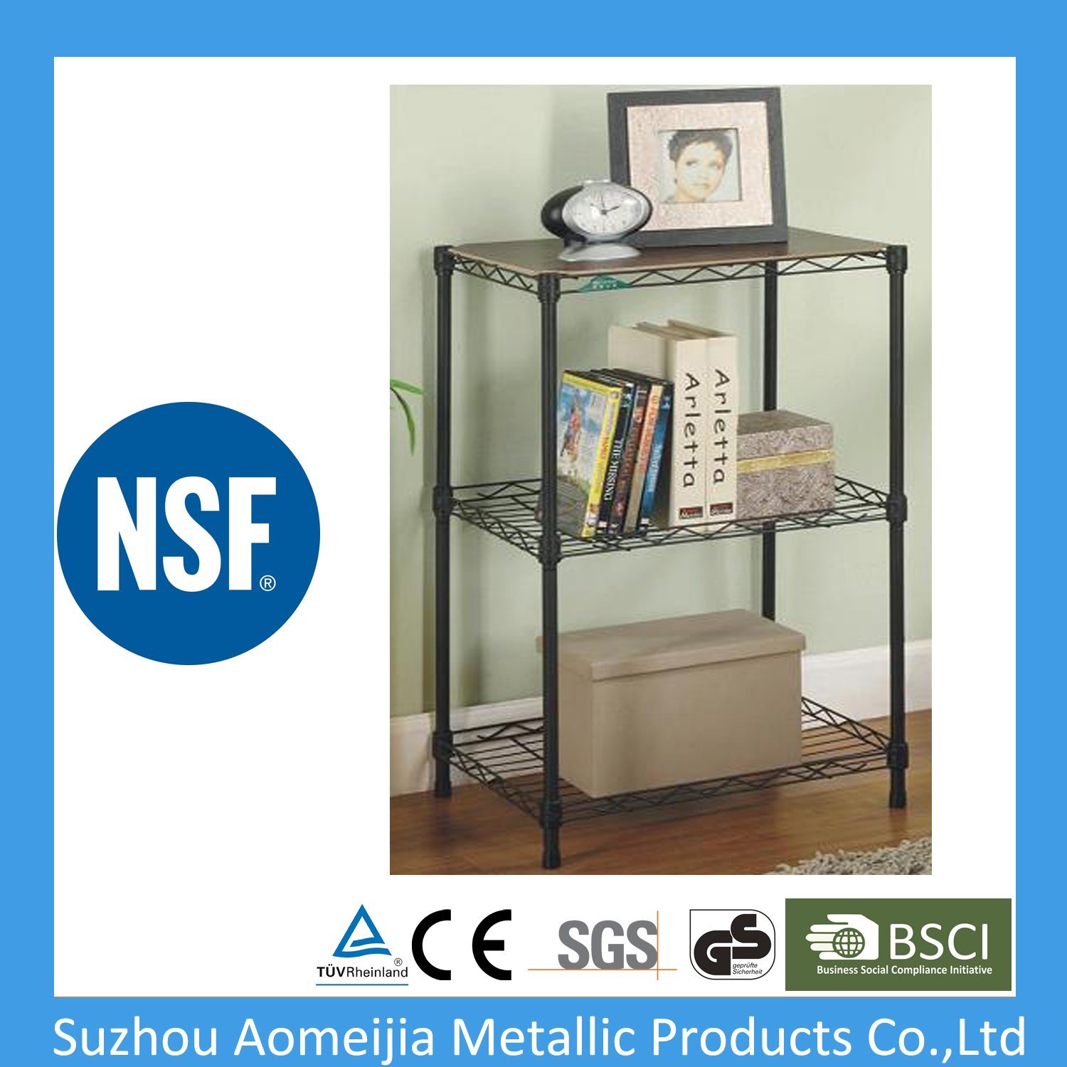 3 Layer Wire Display Shelf with SGS