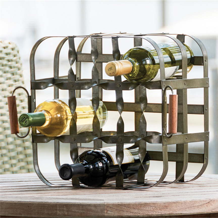 Square 9 Bottles Wine Bottle Rack