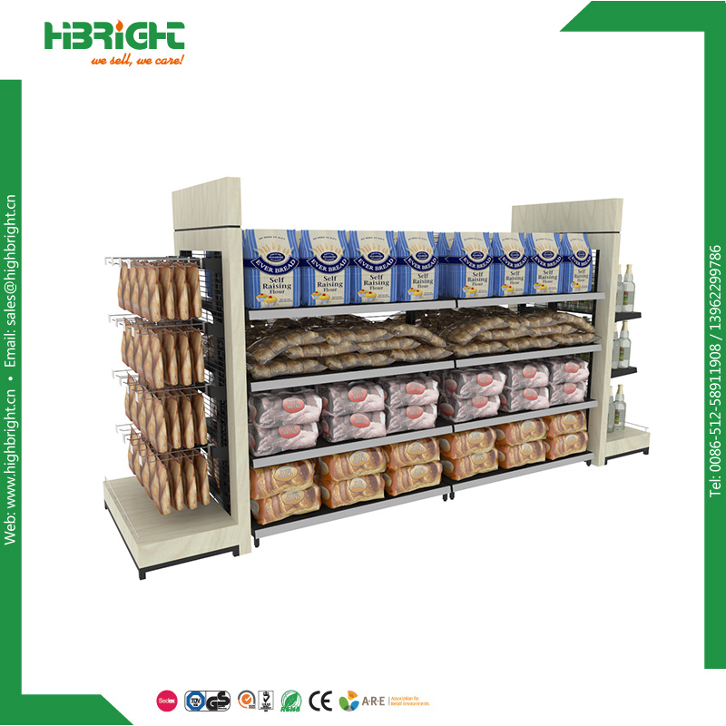 Heavy Duty Cold-Rolled Steel Rack Gondola Supermarket Shelf