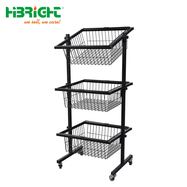 3 Tier Wire Display Basket Display Stand Shelf