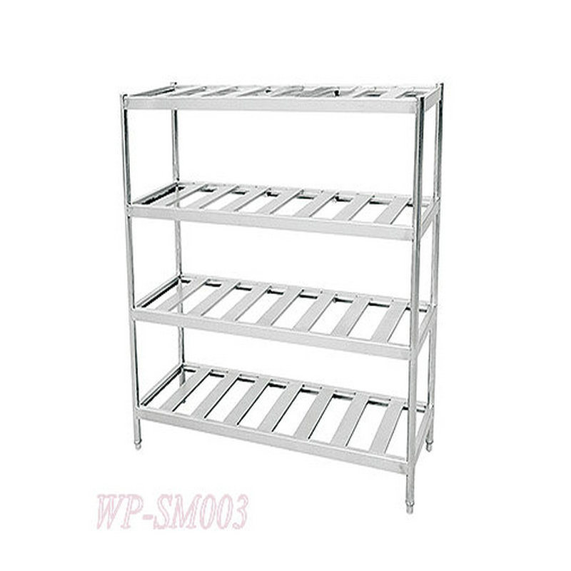 Four Layers Stainless Steel Shelf with Punched Hole